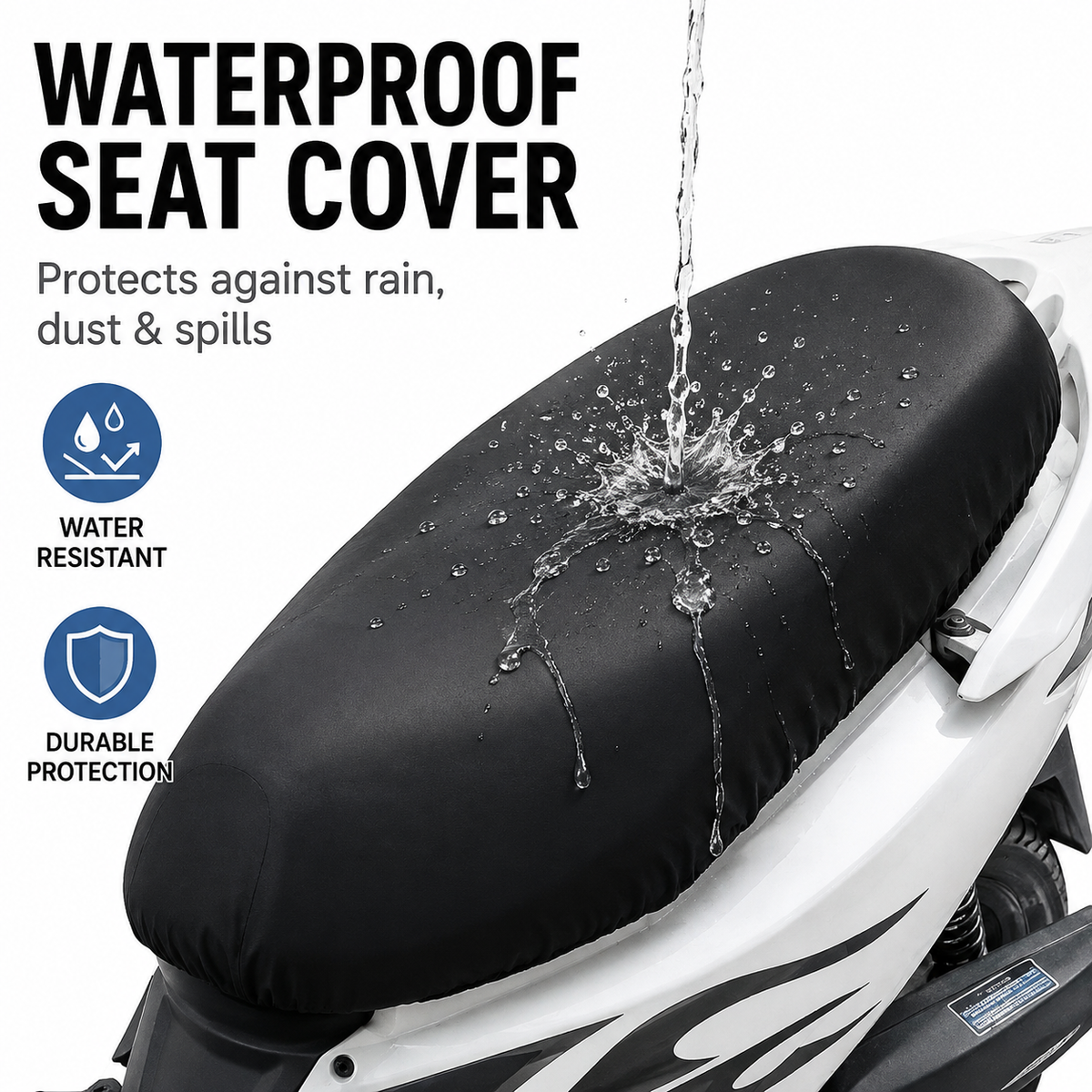 Universal Elastic Waterproof PU Scooter Seat Cover