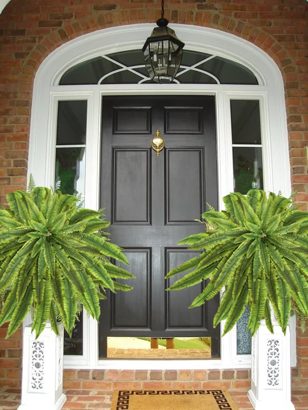 UV-Resistant Lifelike Artificial Boston Fern for Outdoor Décor