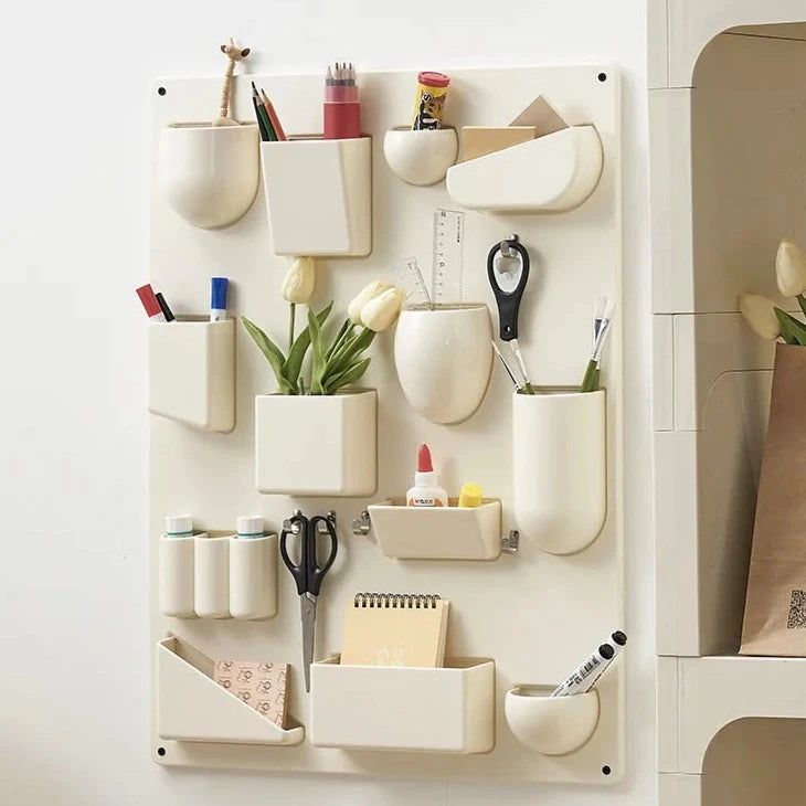 Versatile Wall Organiser Rack - Contemporary Home Decor - Plastic Panel 68 x 52 cm - Image 2