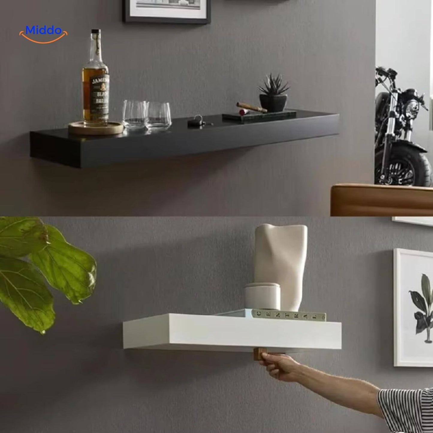 Vinaluxe Shelf | Floating Wall Shelf with Modern Look & Smart Storage