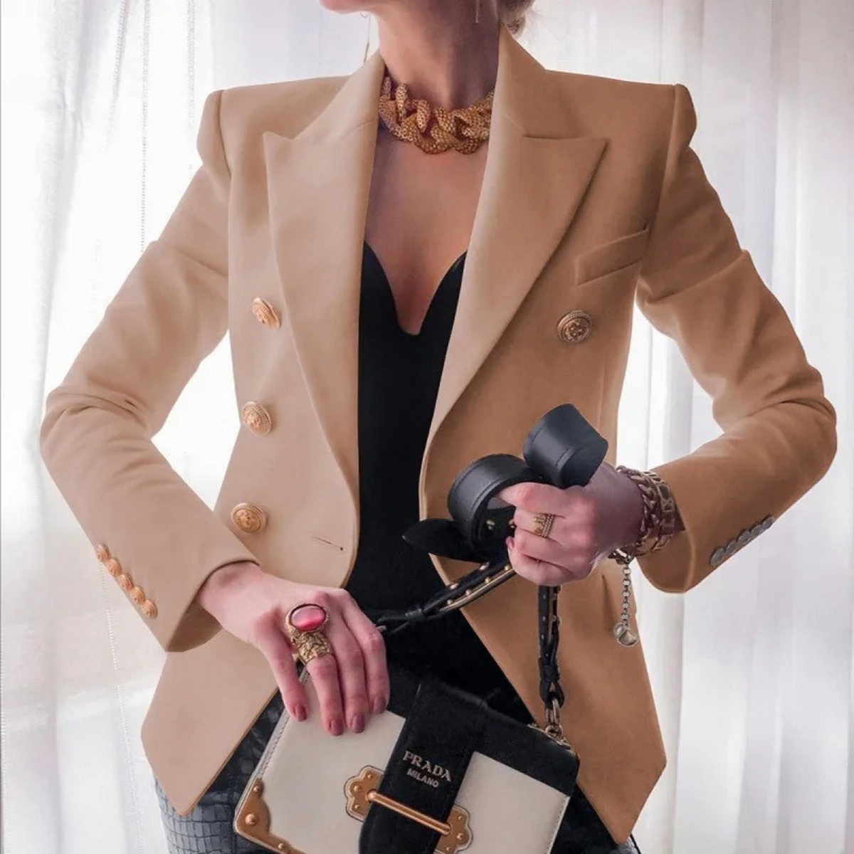 Vintage Women's Double-Breasted Blazer