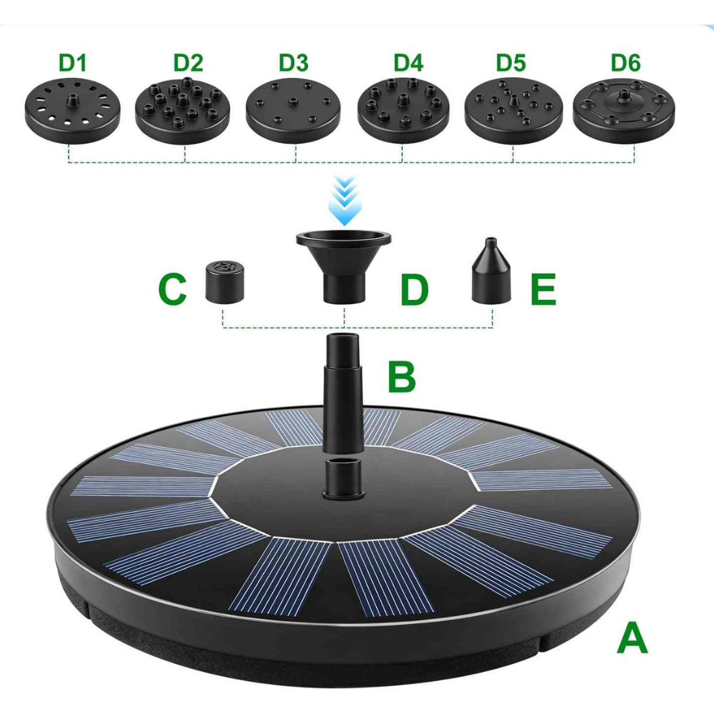 Voalsz – Drop-In Solar Fountain for Birdbaths