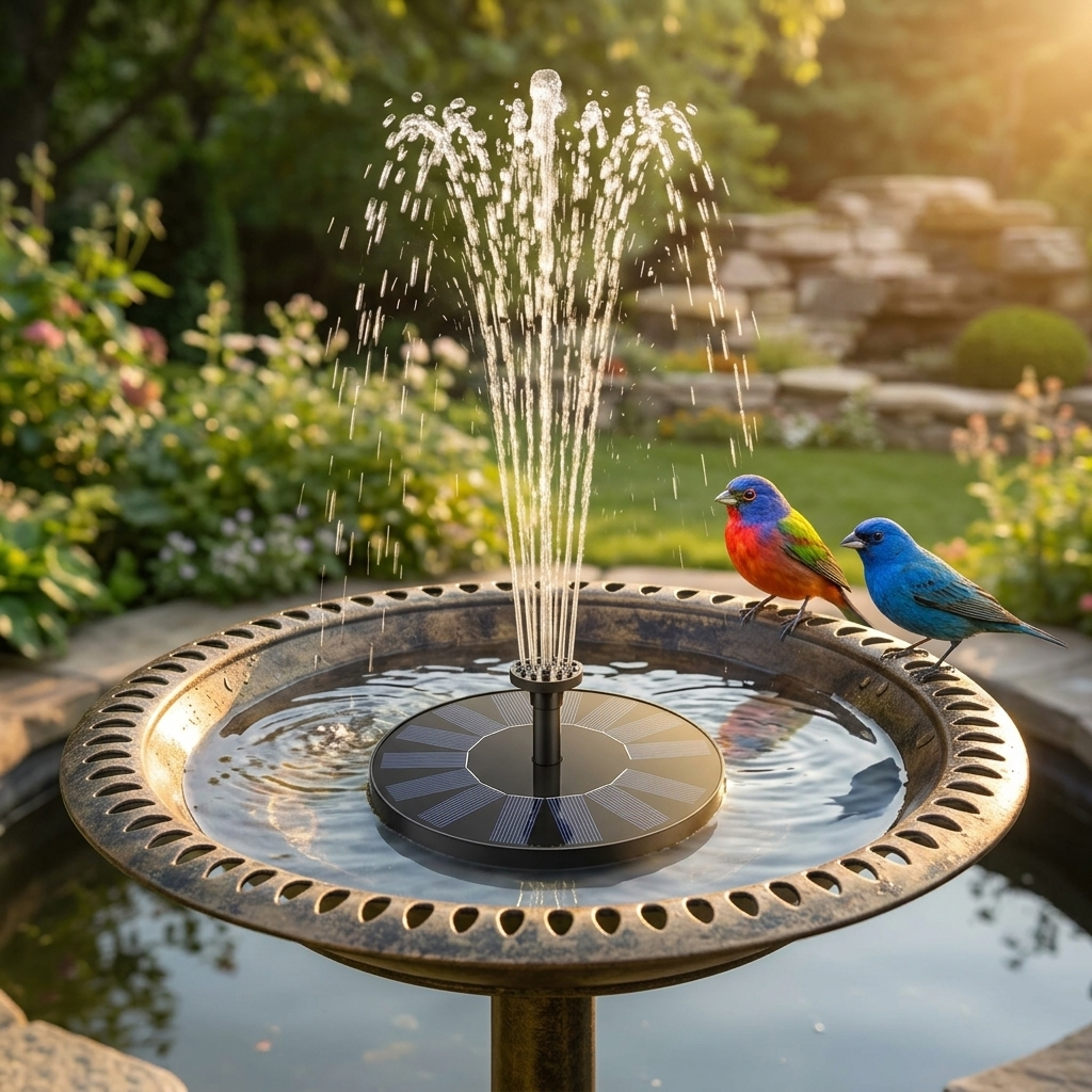 Voalsz – Drop-In Solar Fountain for Birdbaths