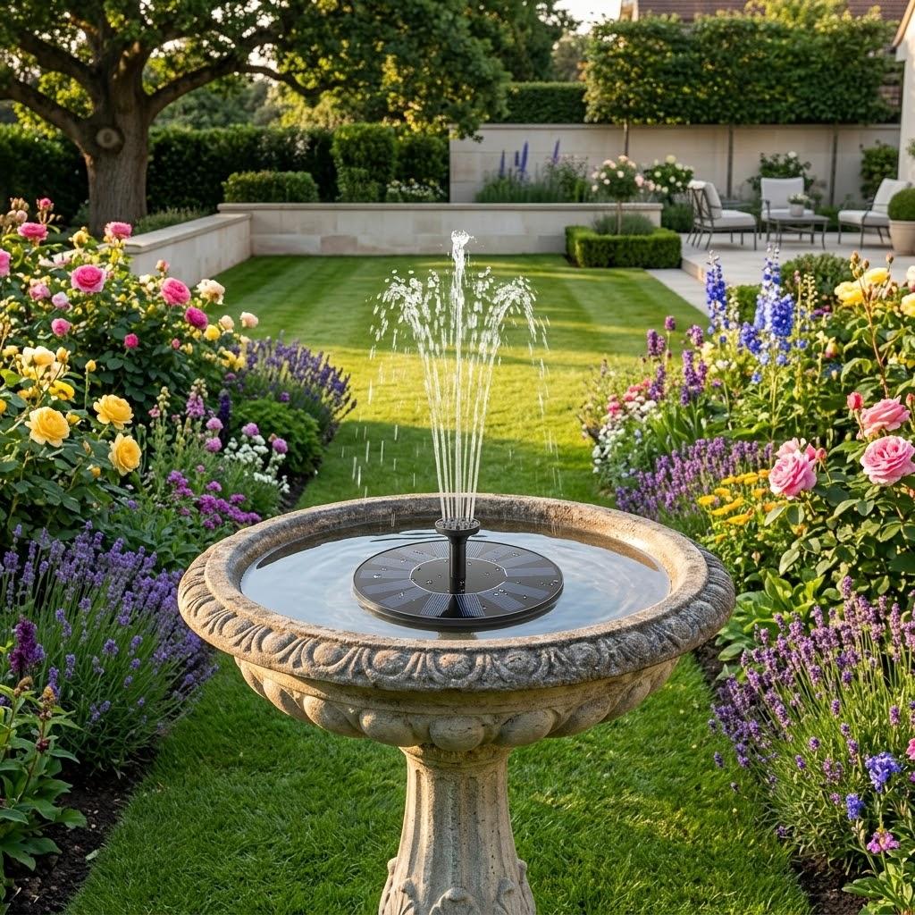 Voalsz – Drop-In Solar Fountain for Birdbaths