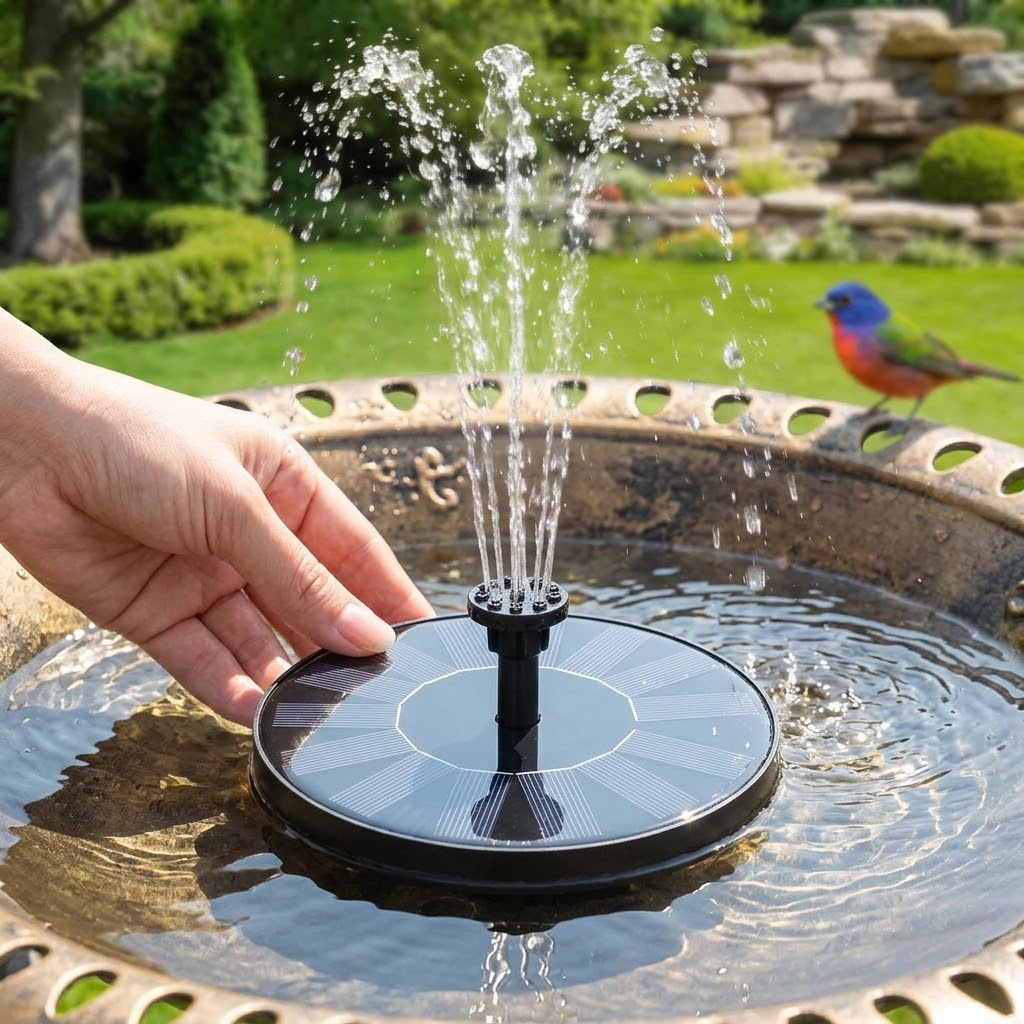 Voalsz – Drop-In Solar Fountain for Birdbaths