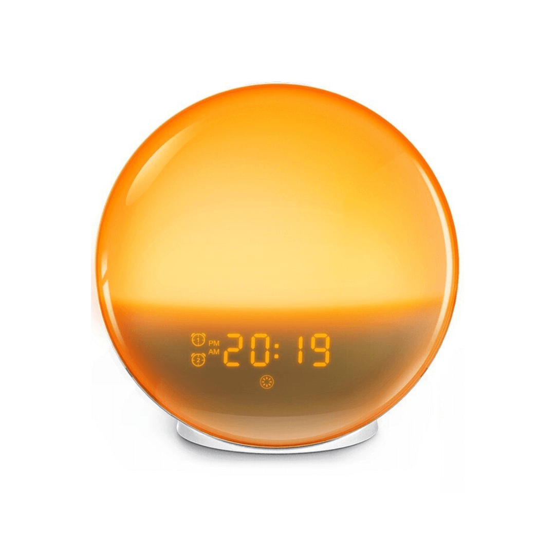 Wake-Up Light Alarm Clock with Radio & Nature Sounds - GlowRise
