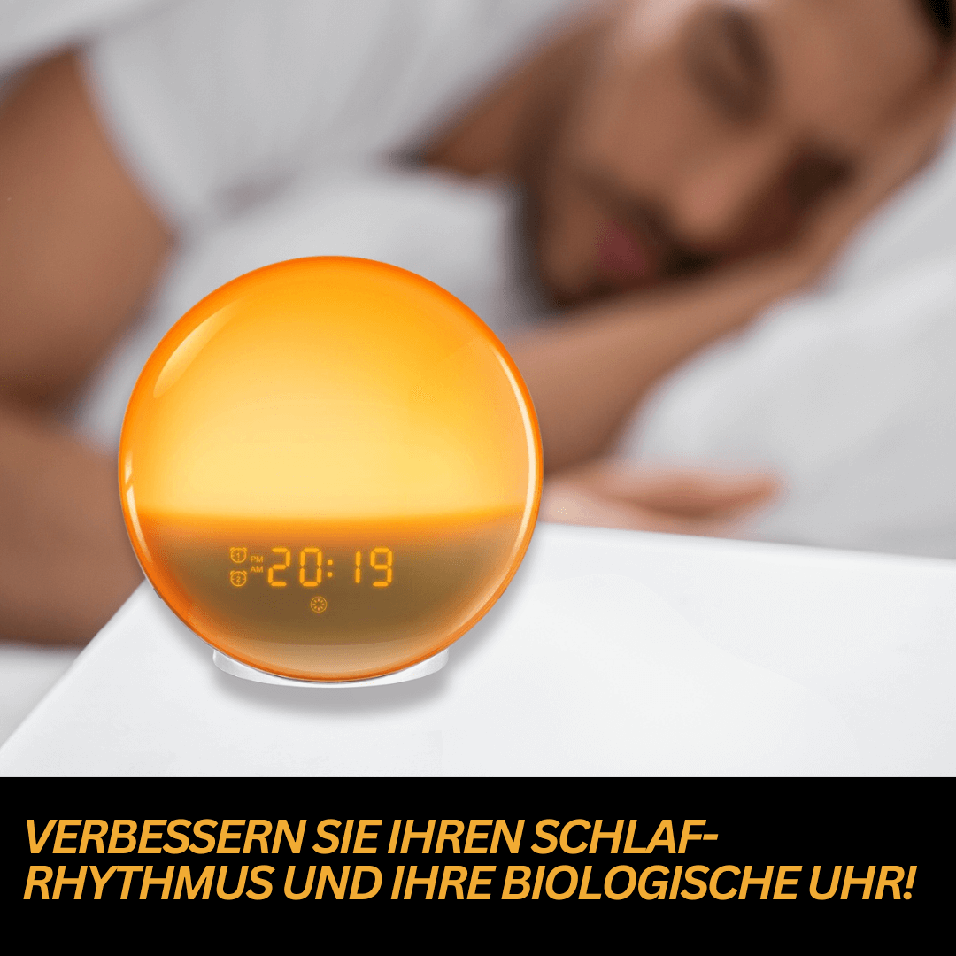 Wake-Up Light Alarm Clock with Radio & Nature Sounds - GlowRise