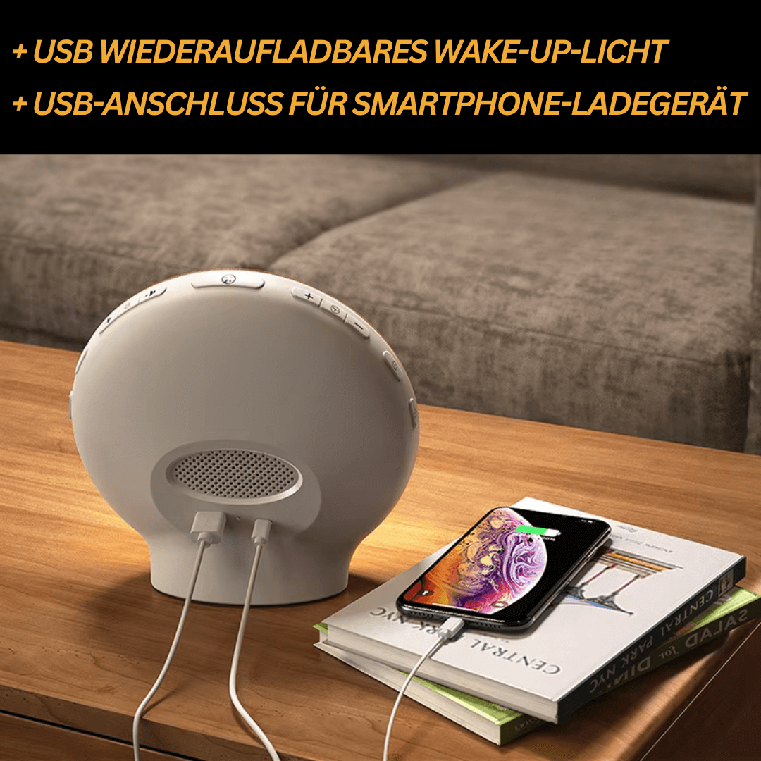 Wake-Up Light Alarm Clock with Radio & Nature Sounds - GlowRise