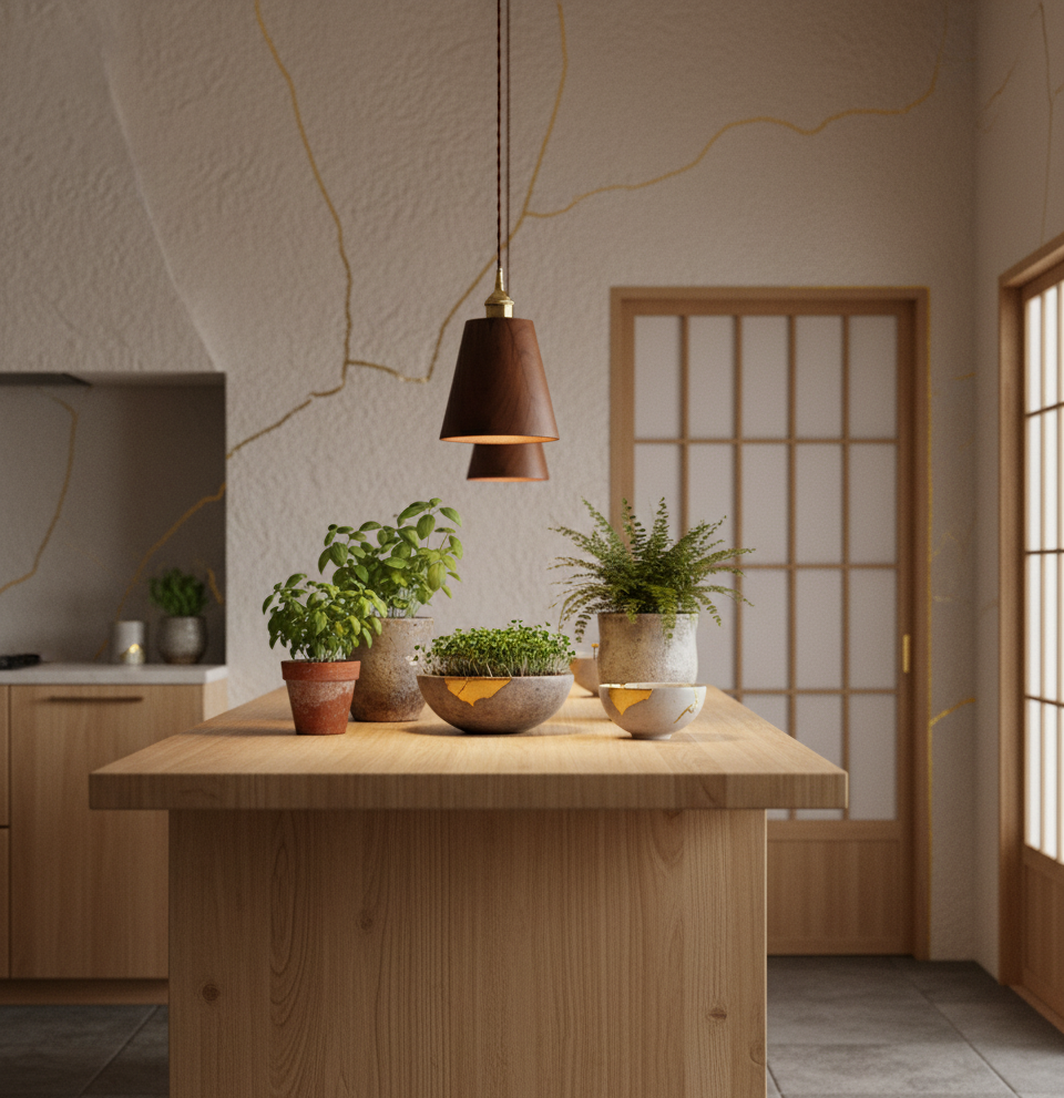 Walnut Dome Pendant Light - Modern Style Plant Grow Light - Image 6