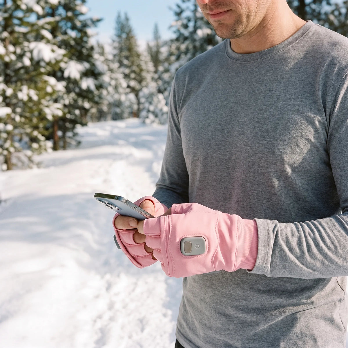 Warm Fingerless Electric Heated Gloves