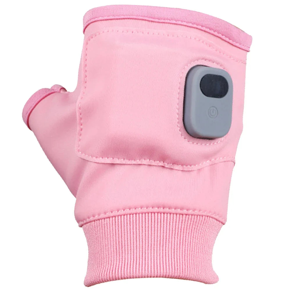Warm Fingerless Electric Heated Gloves