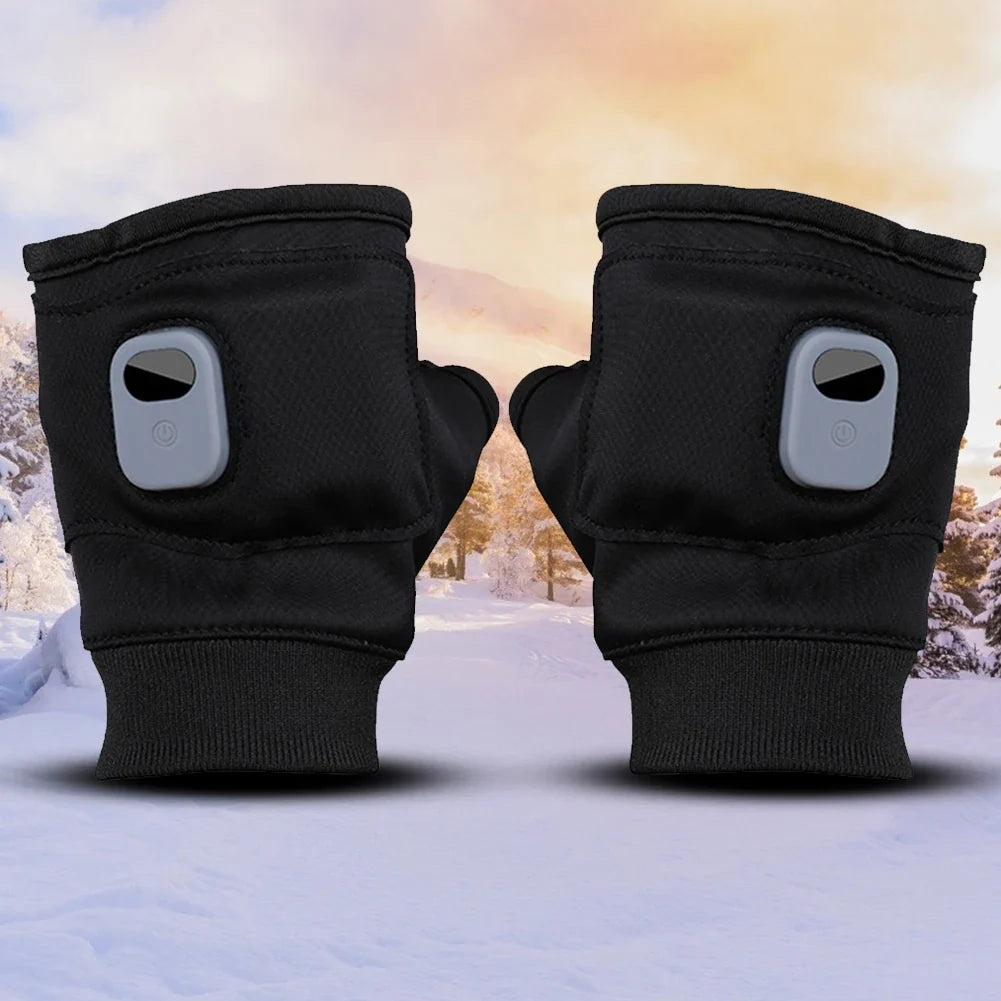 Warm Fingerless Electric Heated Gloves