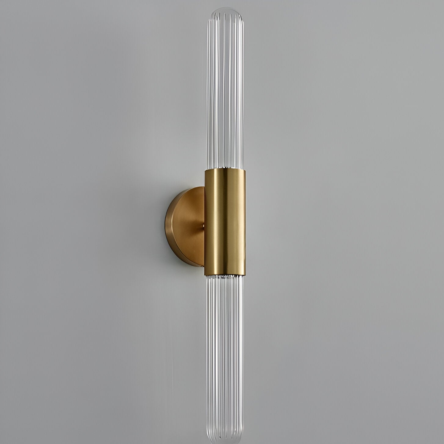 Water Ripple Glass Wall Sconce - Brass Finish - Modern Minimalist LED Wall Lamp - Image 5