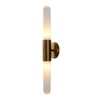 Water Ripple Glass Wall Sconce - Brass Finish - Modern Minimalist LED Wall Lamp