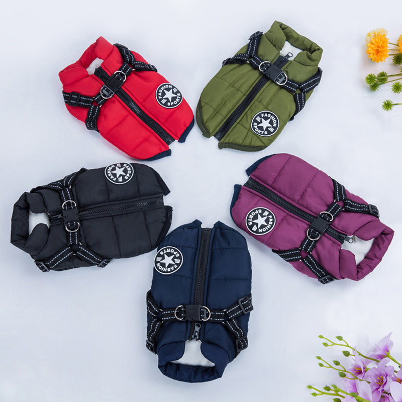 Waterproof Dog Jacket - Reflective Strap | Multiple Colours and Sizes