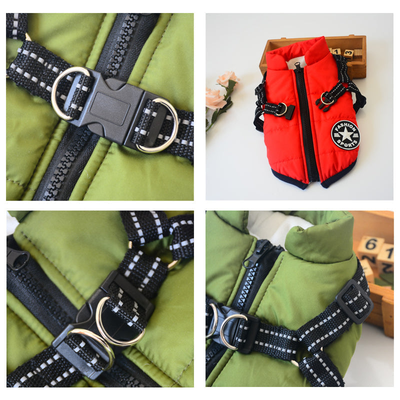 Waterproof Dog Jacket - Reflective Strap | Multiple Colours and Sizes