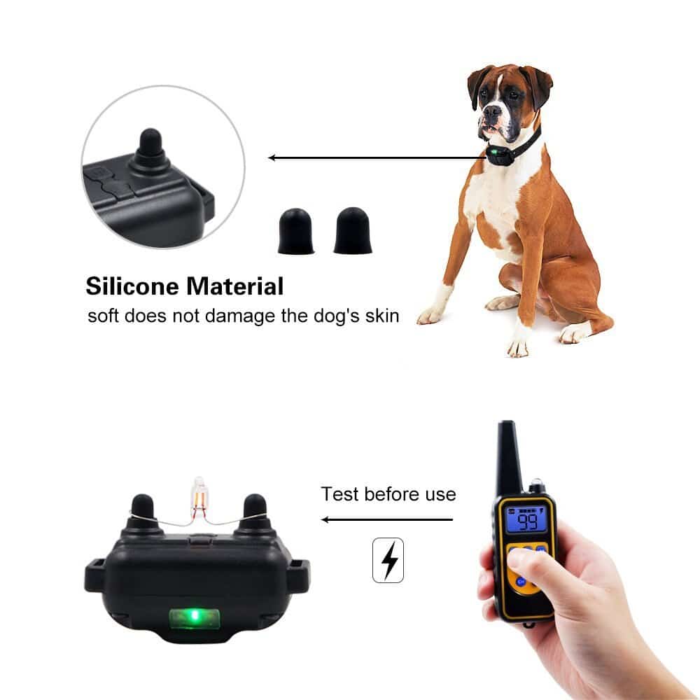 Waterproof Electric Dog Training Collar with Remote, 800m Range