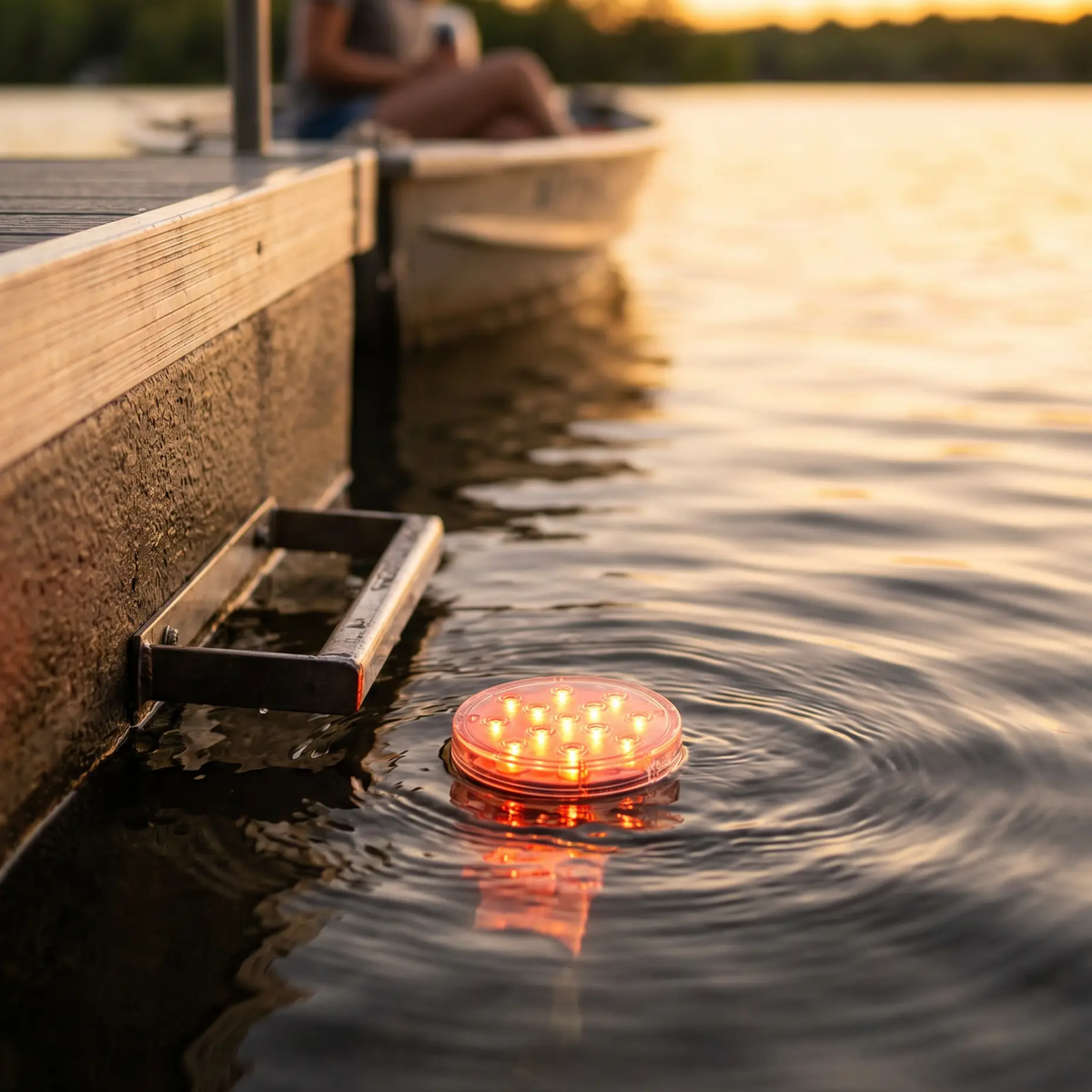 Waterproof LED Light with Remote Control, Magnet, and Suction Cups