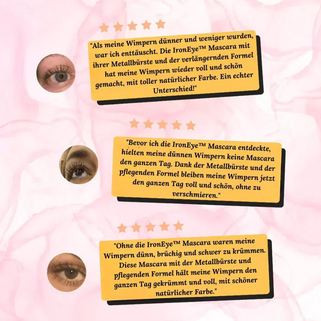 Waterproof Mascara | Instant Volume | Clump-Free Precision Brush | IronEye
