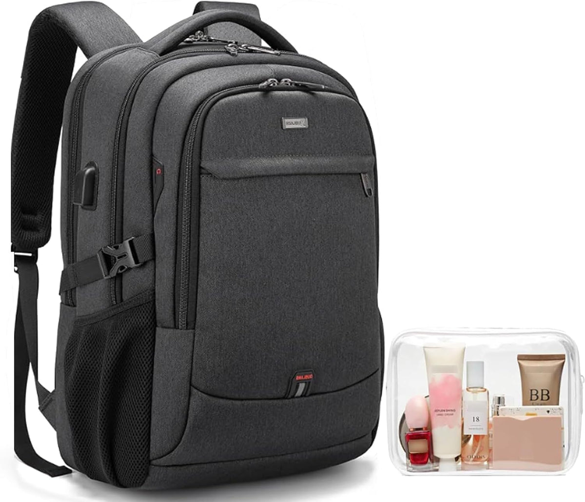 Waterproof Travel Laptop Backpack with USB Port & Organized Storage