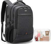 Waterproof Travel Laptop Backpack with USB Port & Organized Storage