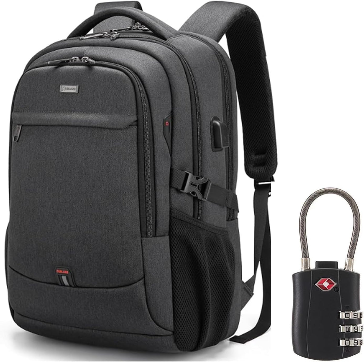 Waterproof Travel Laptop Backpack with USB Port & Organized Storage