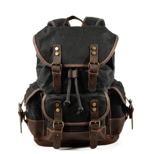 Waterproof Waxed Canvas Backpack, Hiking Leisure Rucksack