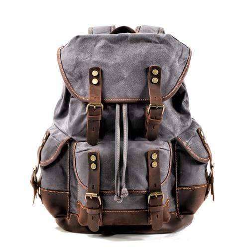 Waterproof Waxed Canvas Backpack, Hiking Leisure Rucksack