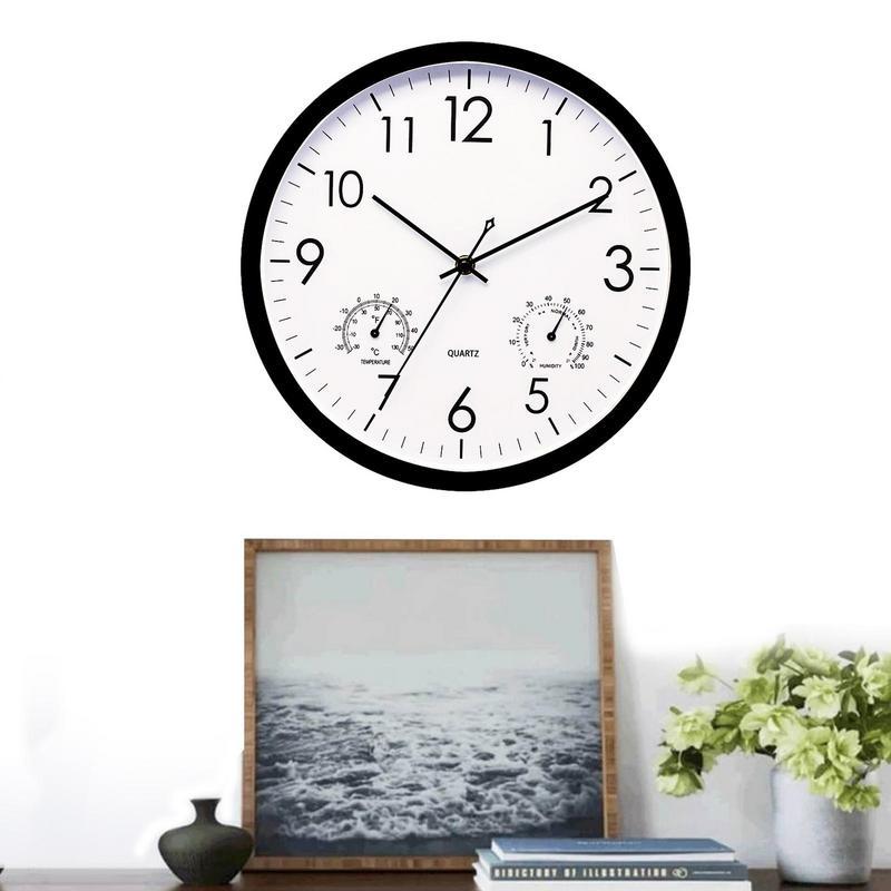 Weatherproof Outdoor Garden Clock with Temperature Gauge