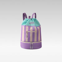 Wet-Dry Shoe Compartment Drawstring Backpack