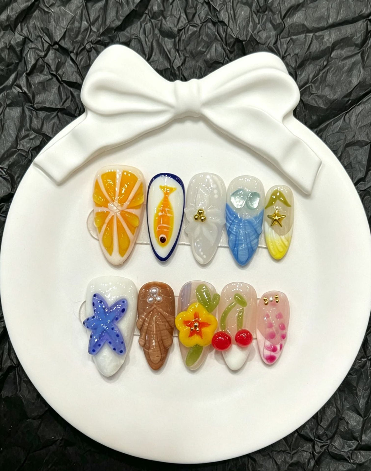 Whimsical Artistic Press-On Nail Set