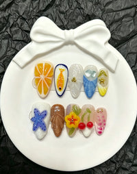 Whimsical Artistic Press-On Nail Set