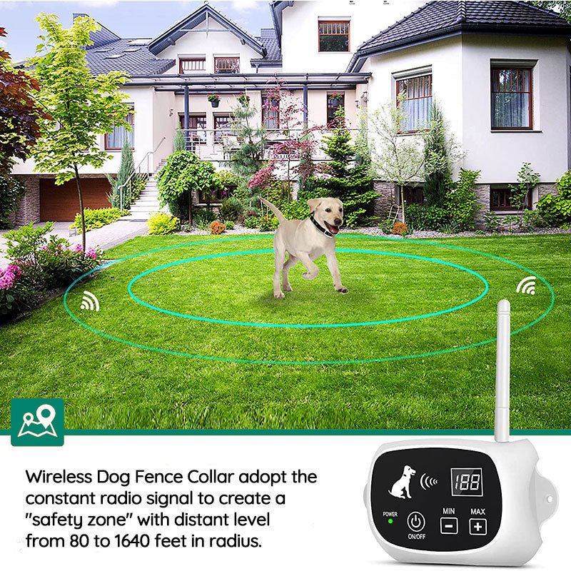 Wireless Dog Fence System with Adjustable Collar
