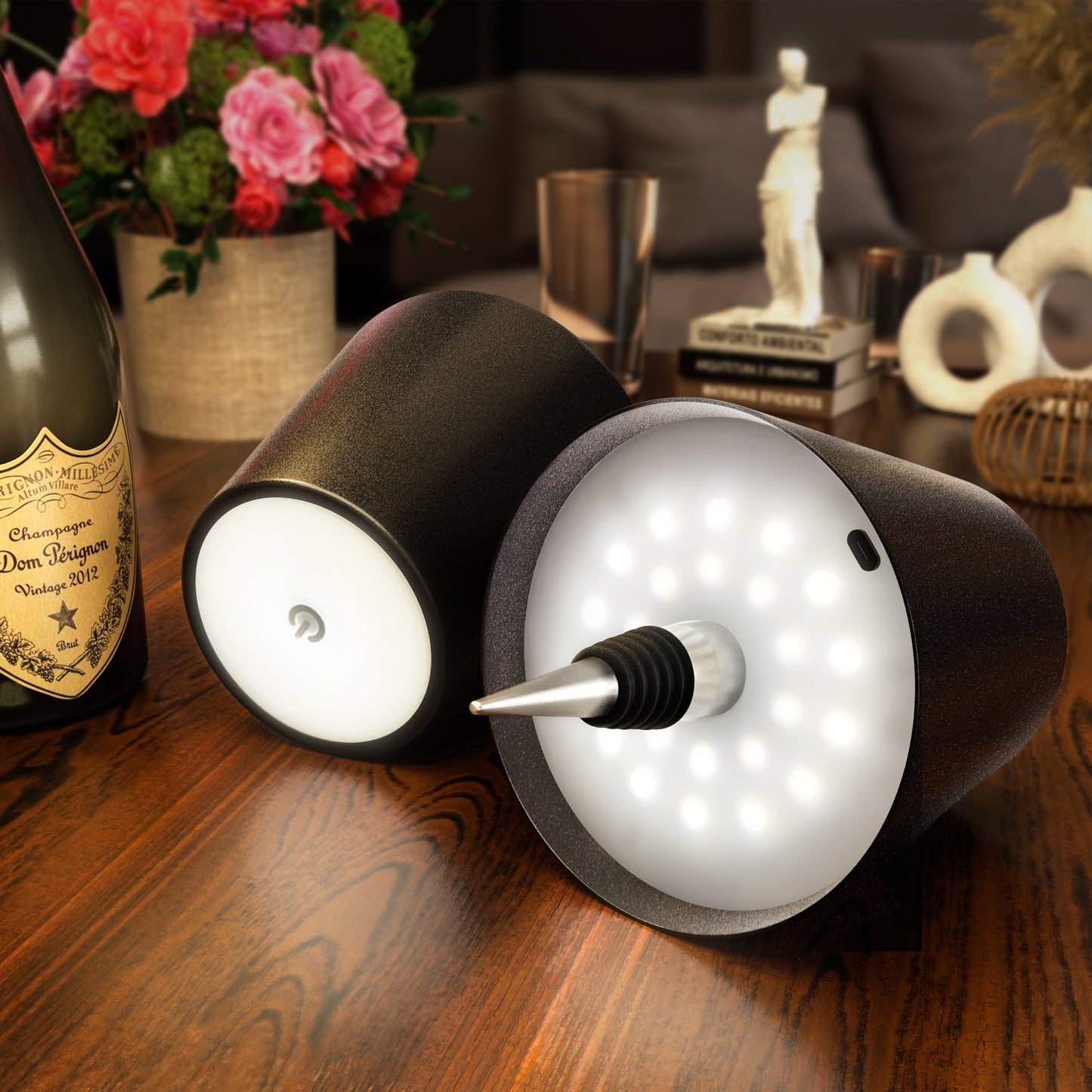 Wireless Lamp - Bottle Stopper Design - Stylish Table Lighting - Image 3