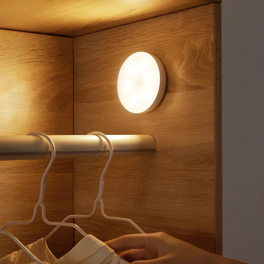 Wireless LED Puck Light - Motion Sensor - Dimmable - Cabinet Lighting - Image 1