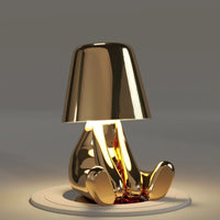 Wireless Rechargeable Table Lamp - Gold Finish - Modern Accent Light