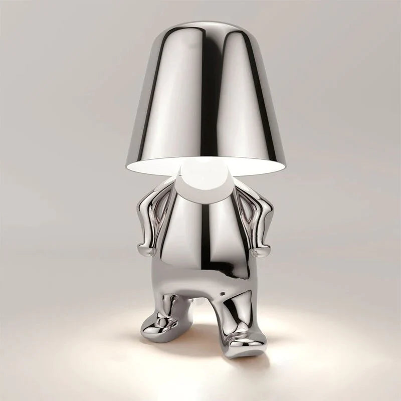 Wireless Rechargeable Table Lamp - Gold Finish - Modern Accent Light - Image 10