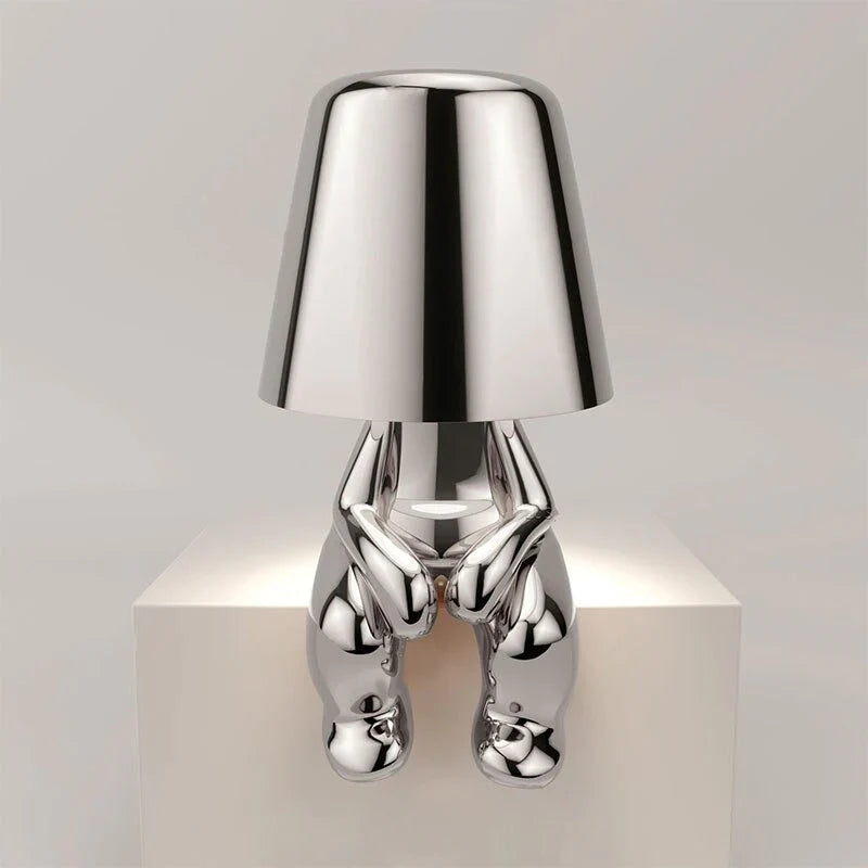Wireless Rechargeable Table Lamp - Gold Finish - Modern Accent Light - Image 12