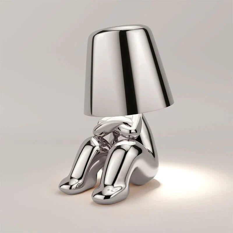 Wireless Rechargeable Table Lamp - Gold Finish - Modern Accent Light - Image 13