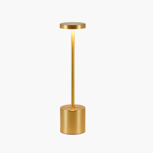 Wireless Table Lamp - Modern Metal Bedside Light - Adjustable Brightness - Image 1