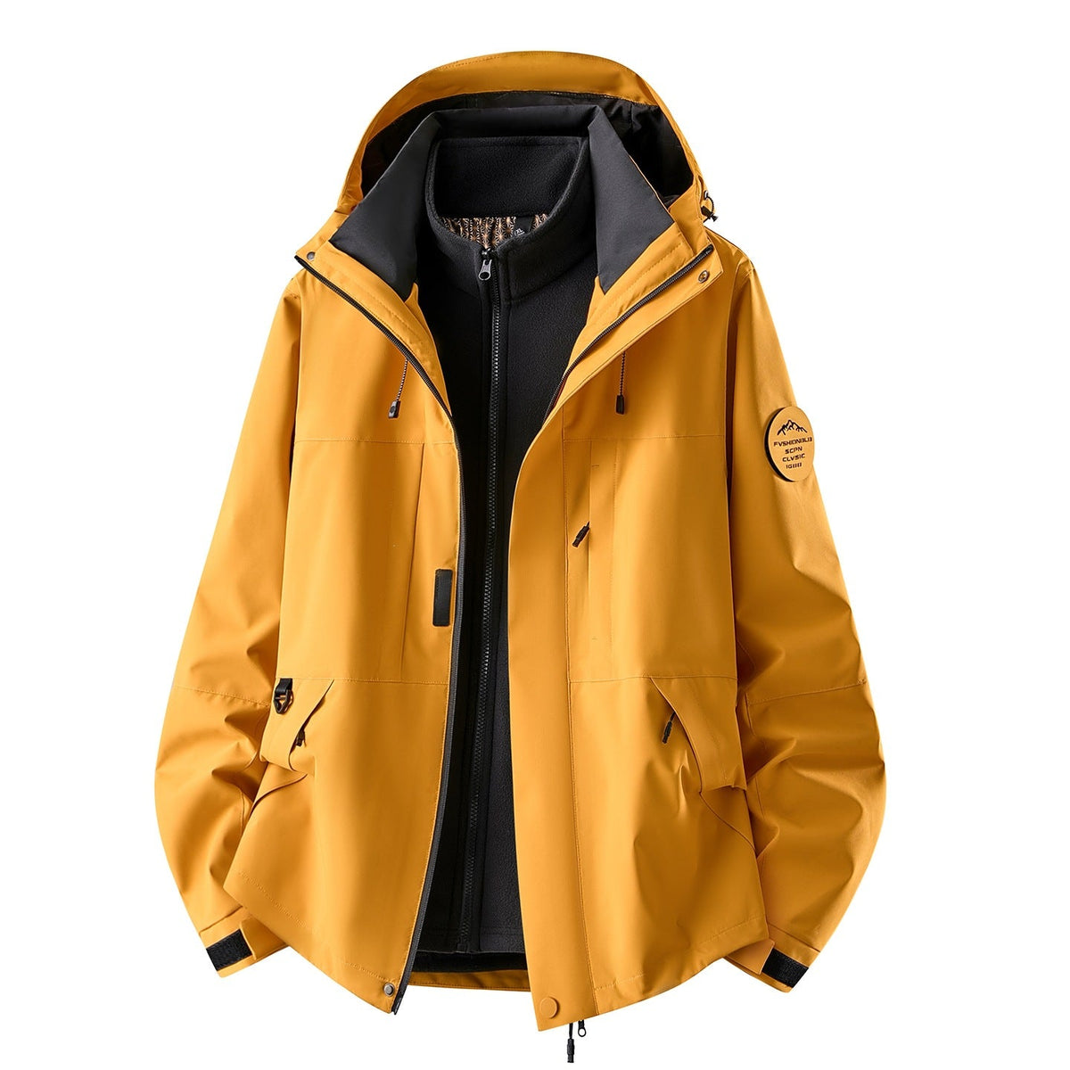 Women's 3-in-1 Waterproof Outdoor Jacket with Detachable Fleece Inner Layer and Pockets