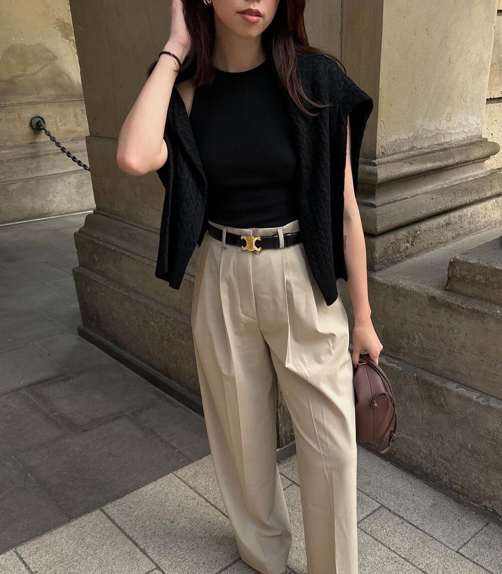 Women's Belt - Gold Buckle - Chic Style