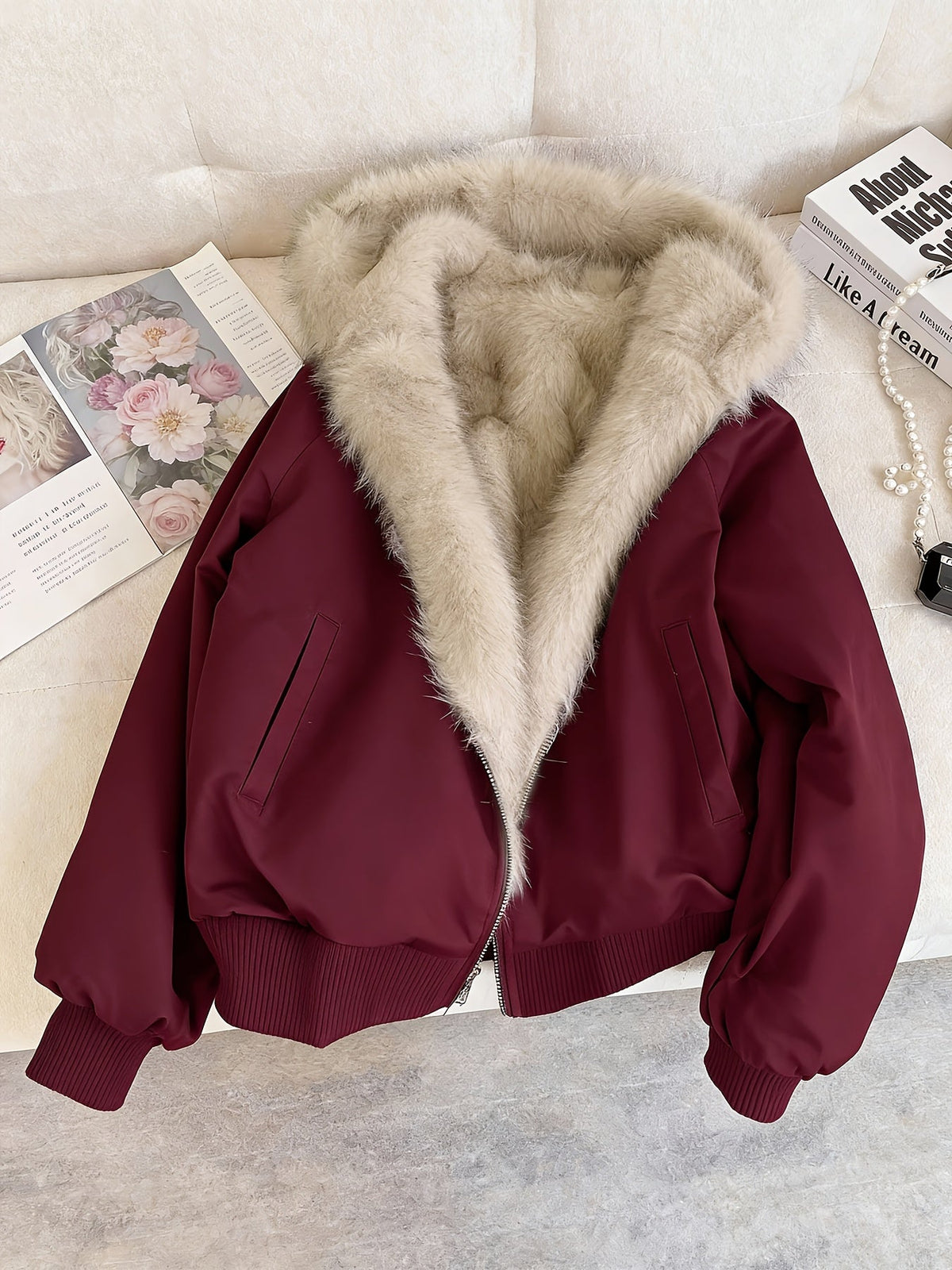 Women's Bomber Jacket with Faux Fur – Chic and Warm for Every Season