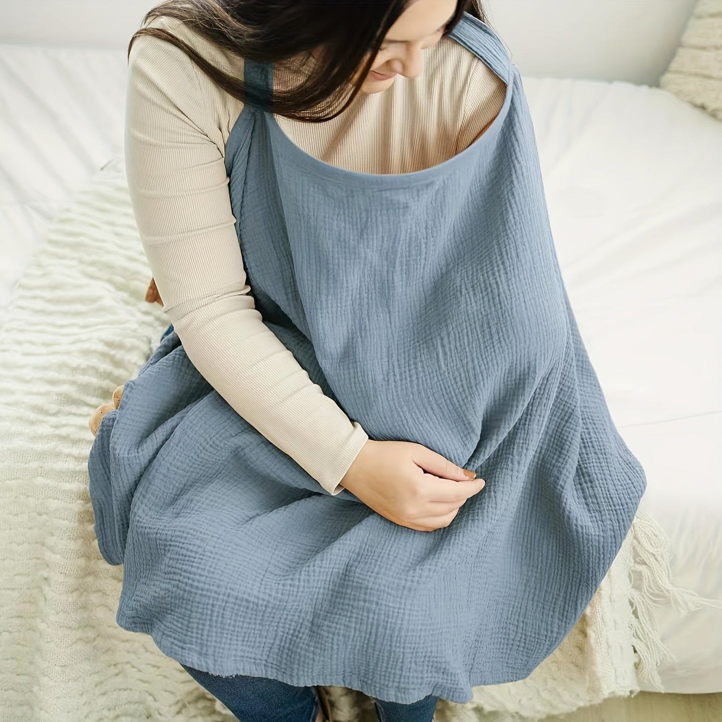 Women's Breathable Cotton Nursing Scarf for Discreet Feeding