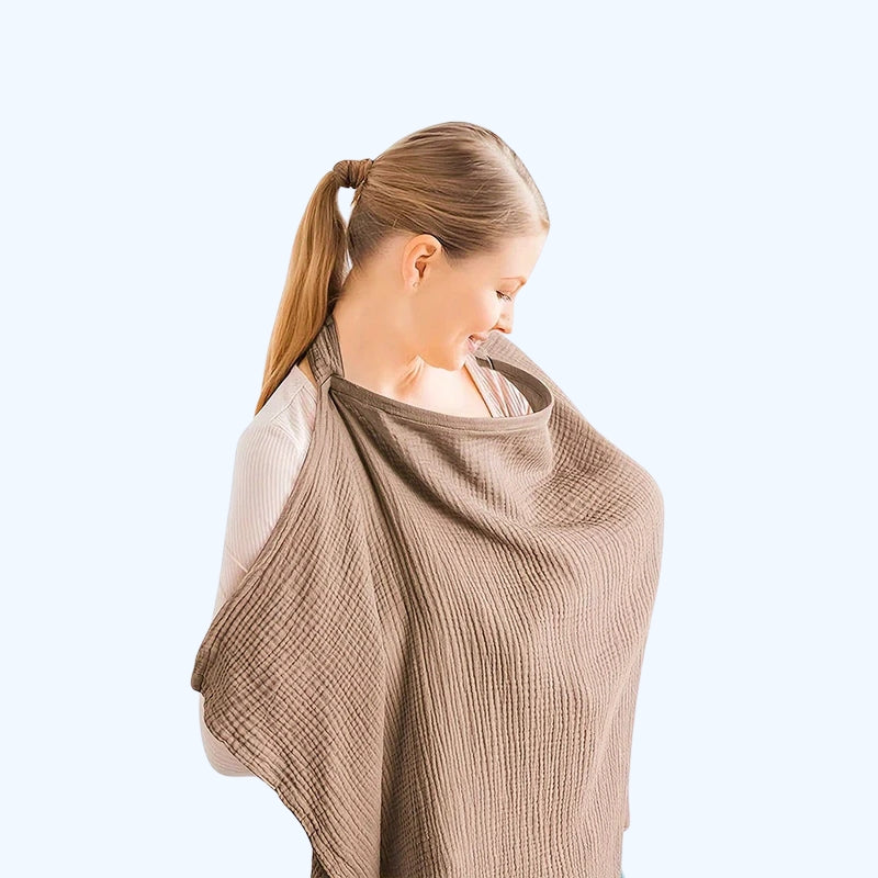 Women's Breathable Cotton Nursing Scarf for Discreet Feeding