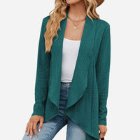 Women's Cable-Knit Open-Front Long-Sleeve Cardigan