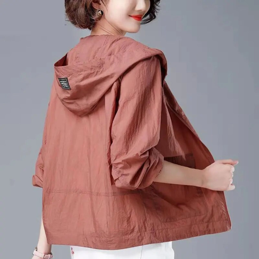 Women's Casual Hooded Rain Jacket