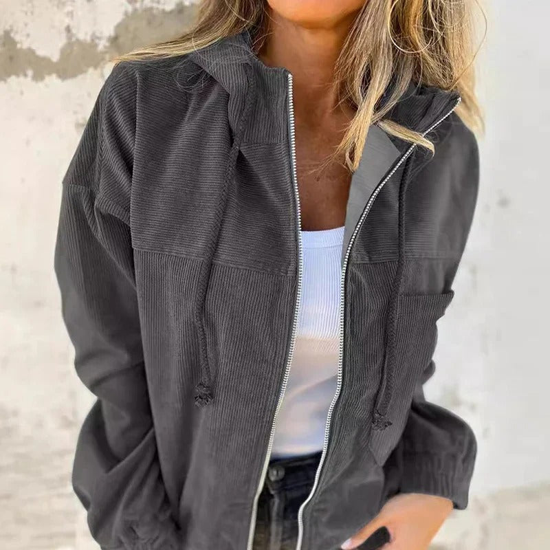Women's Casual Hooded Zip Jacket