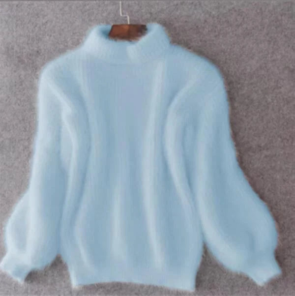 Women's Comfortable and Elegant Loose-Knit Wool Sweater with a Modern Style
