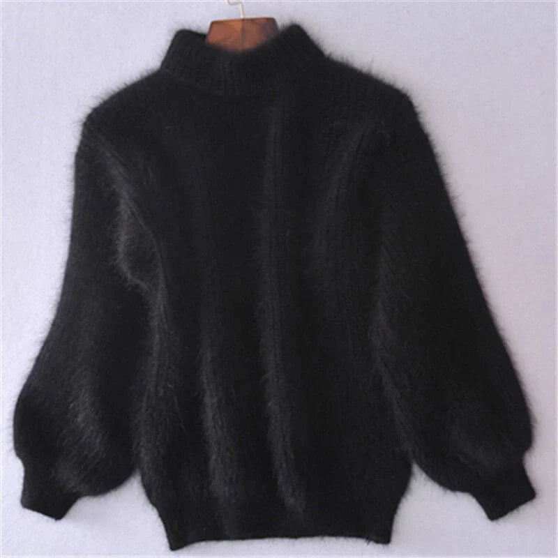 Women's Comfortable and Elegant Loose-Knit Wool Sweater with a Modern Style